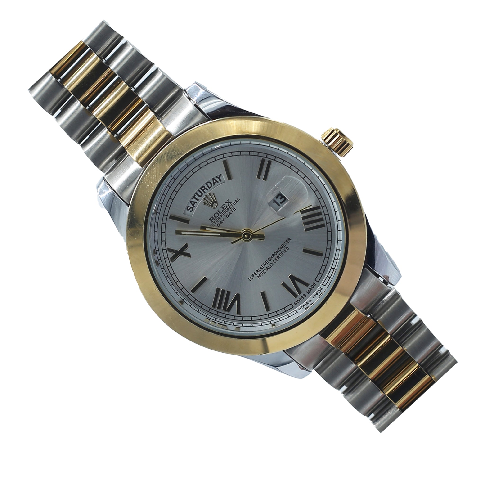 Rolex Oyster Perpetual Dail Stainless Steel Day Date Roman – Dayaan ...
