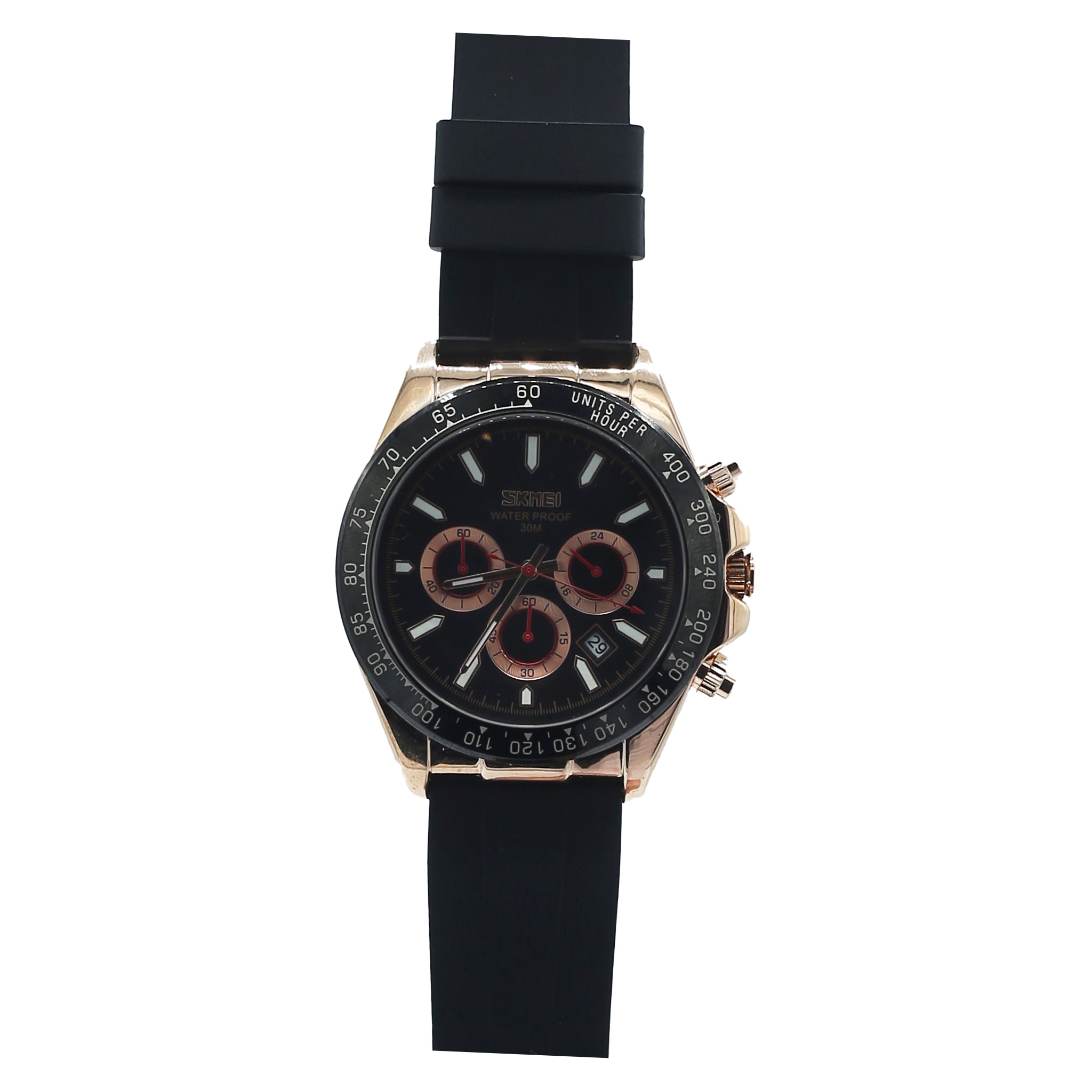 Skmei 9275 Quartz Date Working Water Proof Rose Gold