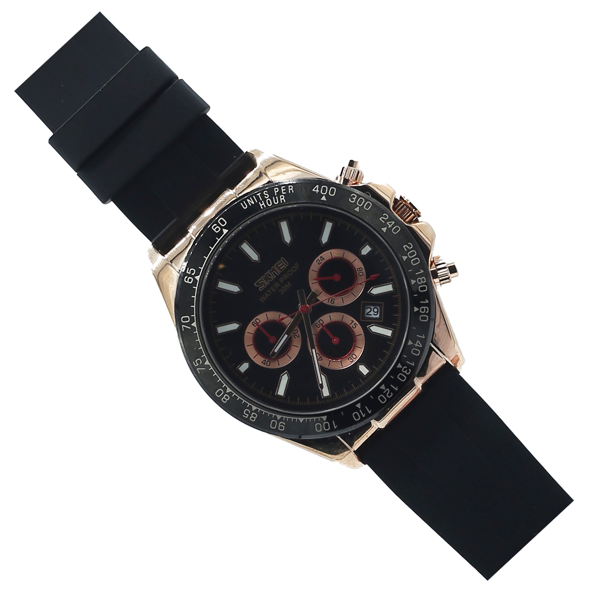 Skmei 9275 Quartz Date Working Water Proof Rose Gold
