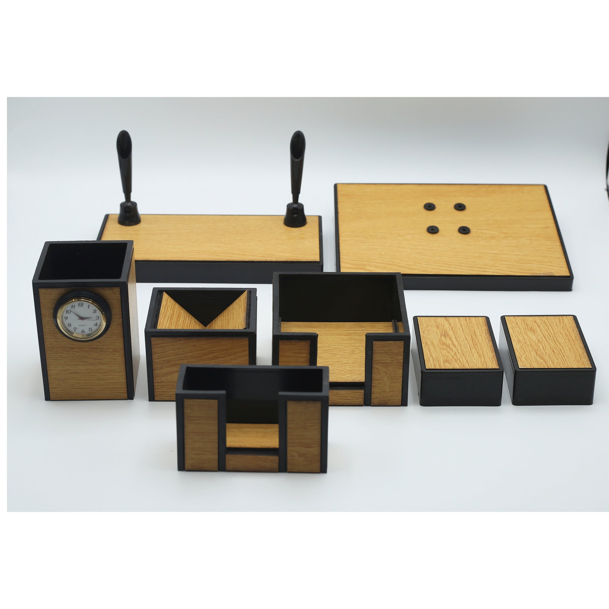 Table Set Formica Watch 8 Pcs Wooden Texture