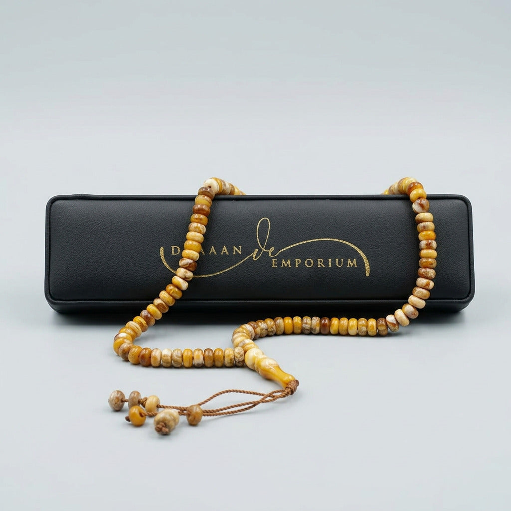 Plastic Tasbih 100 Beads Brown Colour