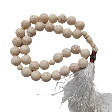 White Firoza Stone Tasbih 33 Beads 20 mm