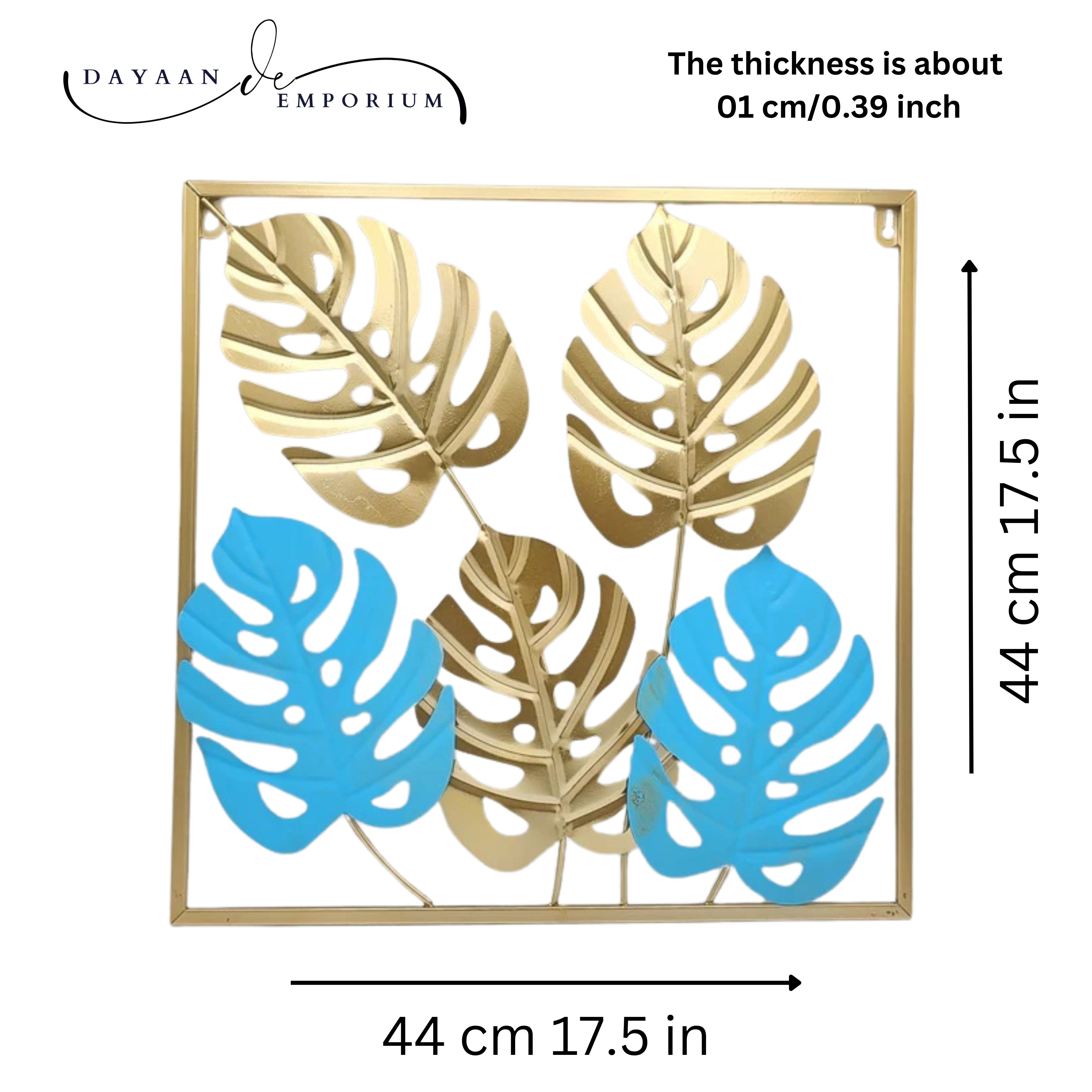 Metallic Wall Art Leaf Design GT-3