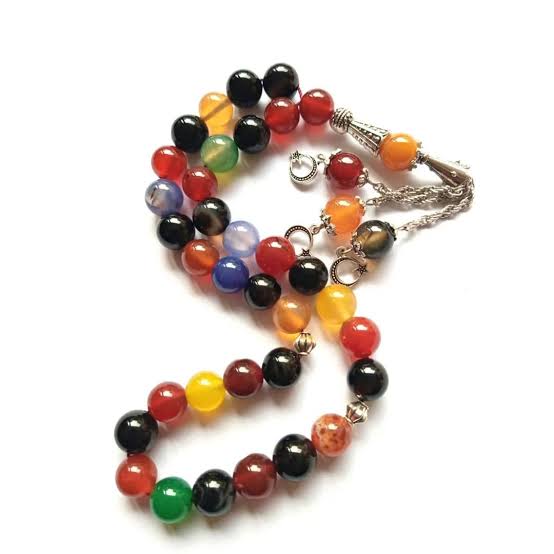 Multi Aqeeq Stone Tasbih 33 Beads