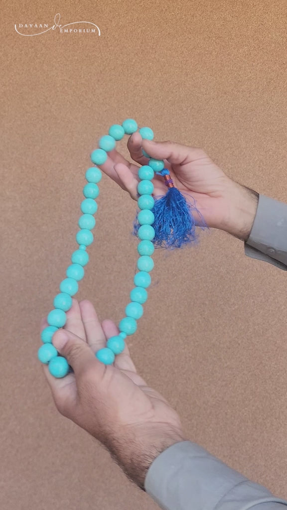 Firoza Stone Tasbih 33 Beads 20 mm