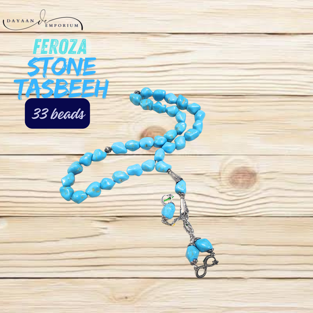 Feroza Stone Tasbeeh Special Edition 33 beads