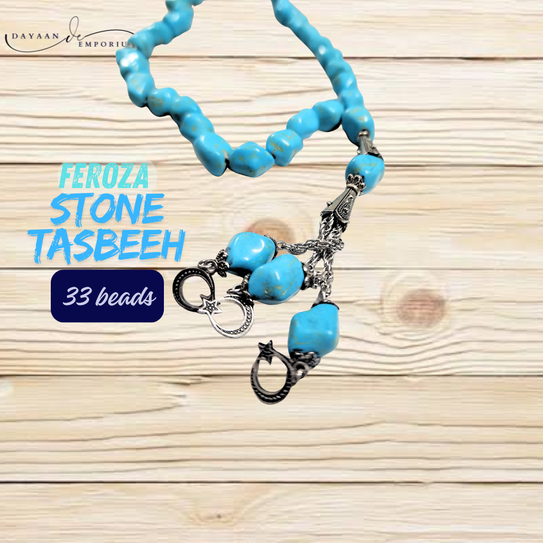 Feroza Stone Tasbeeh Special Edition 33 beads