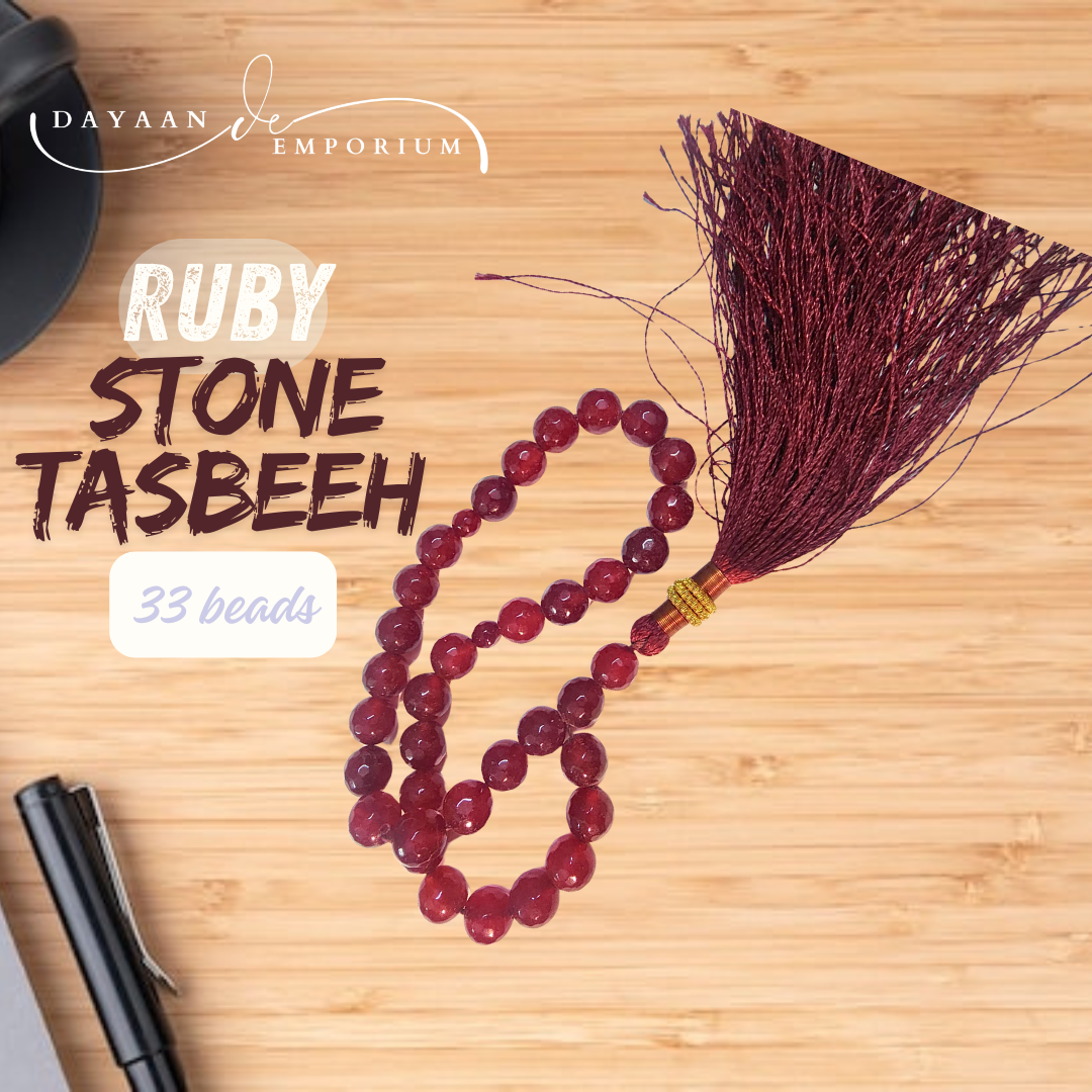 Ruby Stone Tasbeeh 33 beads