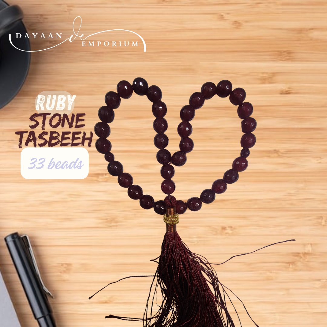 Ruby Stone Tasbeeh 33 beads