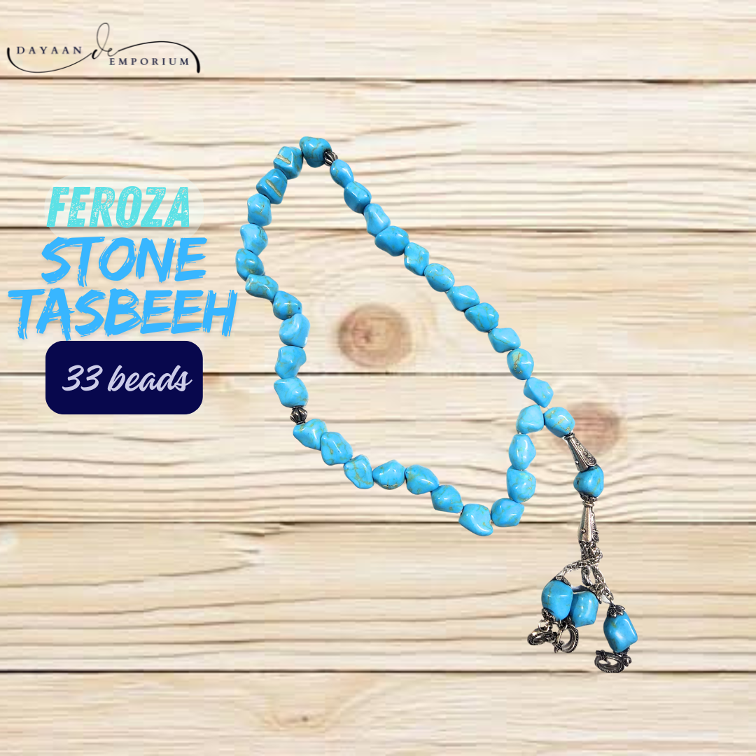 Feroza Stone Tasbeeh Special Edition 33 beads